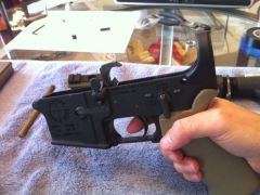 Testing trigger group with grip attached