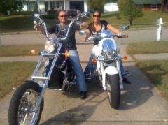 Chris and I (Im on my dad's M109..1800 baby) :)