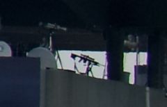 Rifle on tower at indy.