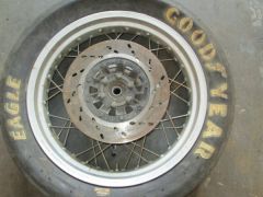 Just got this 3.50x18 DID rim laced into a Suzuki GS1100 hub so that I can run modern width tires on my vintage bike