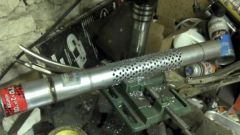DIY muffler baffle after a loooooonnngggg time on the drill press!