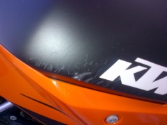 light scratches on tank, from tip over
