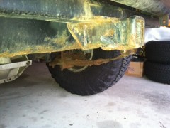 Rear bumper receiver rust