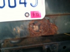 Rust L rear valance And corner