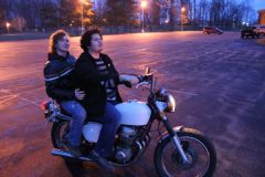 Again, my brother and friend on the '73 Honda.  He just got the bike and we were teaching him to ride.