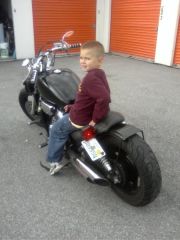 My boy, Kasey, on my bike
