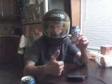 drunk in helmet