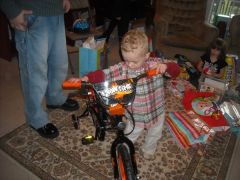 We decided to start with a bike sans-motor for now...no worries though, he'll be on a little 50 before too long