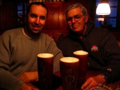 Enjoying a beer in Germany with Dad.  As good as it gets!