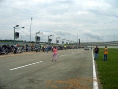 Gathering at the track