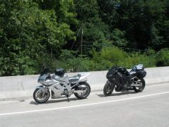 Our bikes on Rt 250 in WV