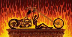 Goth bike & flames