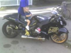 little shawn on the busa