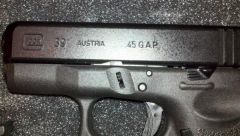 Glock 39 
.45 gap