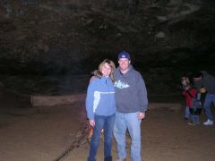 Renee and I ash cave