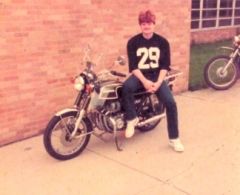 me in 1982 with my first street bike...a 74 CB350F
