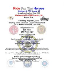 Ride for the Heroes Poker Run