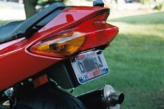 tail closeup - LED plate mount, super clean look
