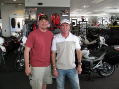 Hanging with Troy Corser (WSBK rider) at the local BMW dealership... he'd been out riding with buddies and I just happened to run into him at the SLC BMW store.