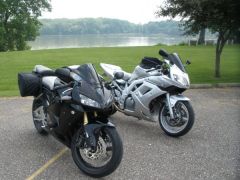 Our bikes by the Ohio River.