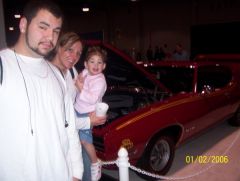 The wife and son Evan 16 with the little girl Hailey 2 at the car show