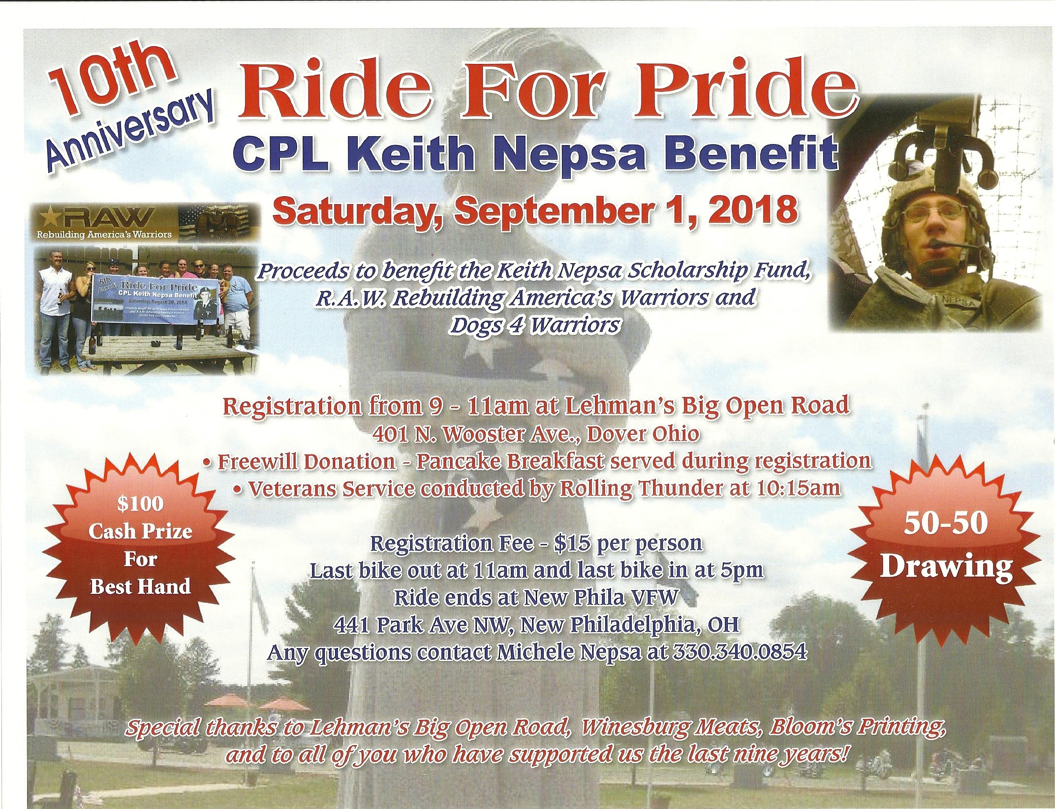 10th Annual CPL Keith Nepsa Memorial Poker Run